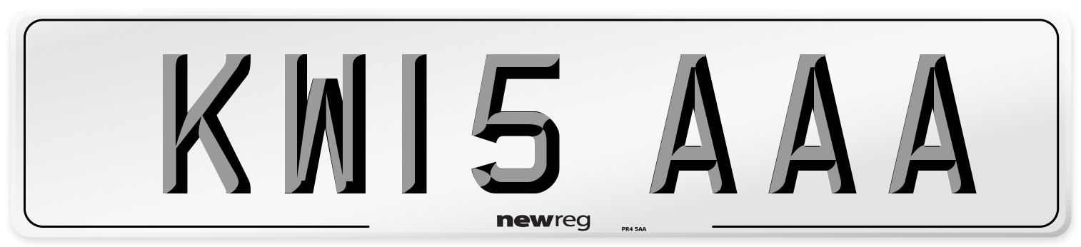 KW15 AAA Number Plate from New Reg